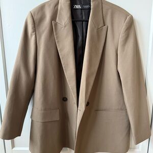 Zara Kakhi blazer